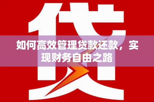 三台如何高效管理贷款还款，实现财务自由之路