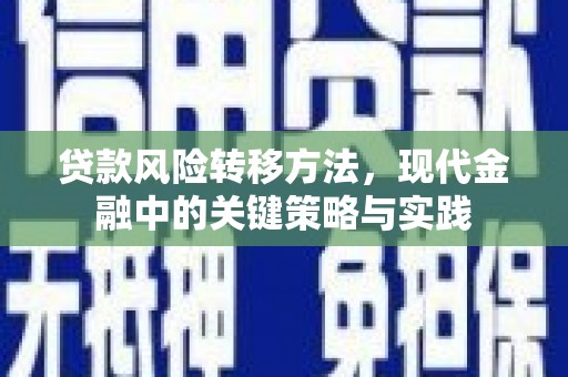 三台贷款风险转移方法，现代金融中的关键策略与实践