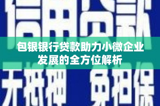 三台包银银行贷款助力小微企业发展的全方位解析