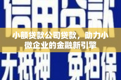 三台小额贷款公司贷款，助力小微企业的金融新引擎