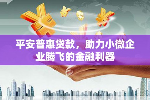 三台平安普惠贷款，助力小微企业腾飞的金融利器