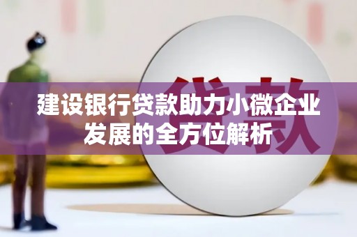 三台建设银行贷款助力小微企业发展的全方位解析