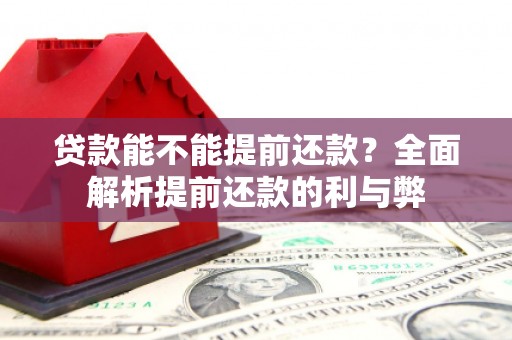 三台贷款能不能提前还款？全面解析提前还款的利与弊